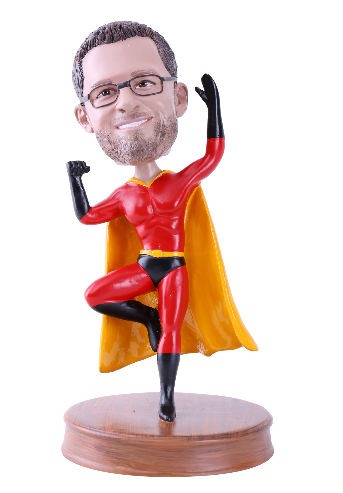 Superhero with Cape Taking Off