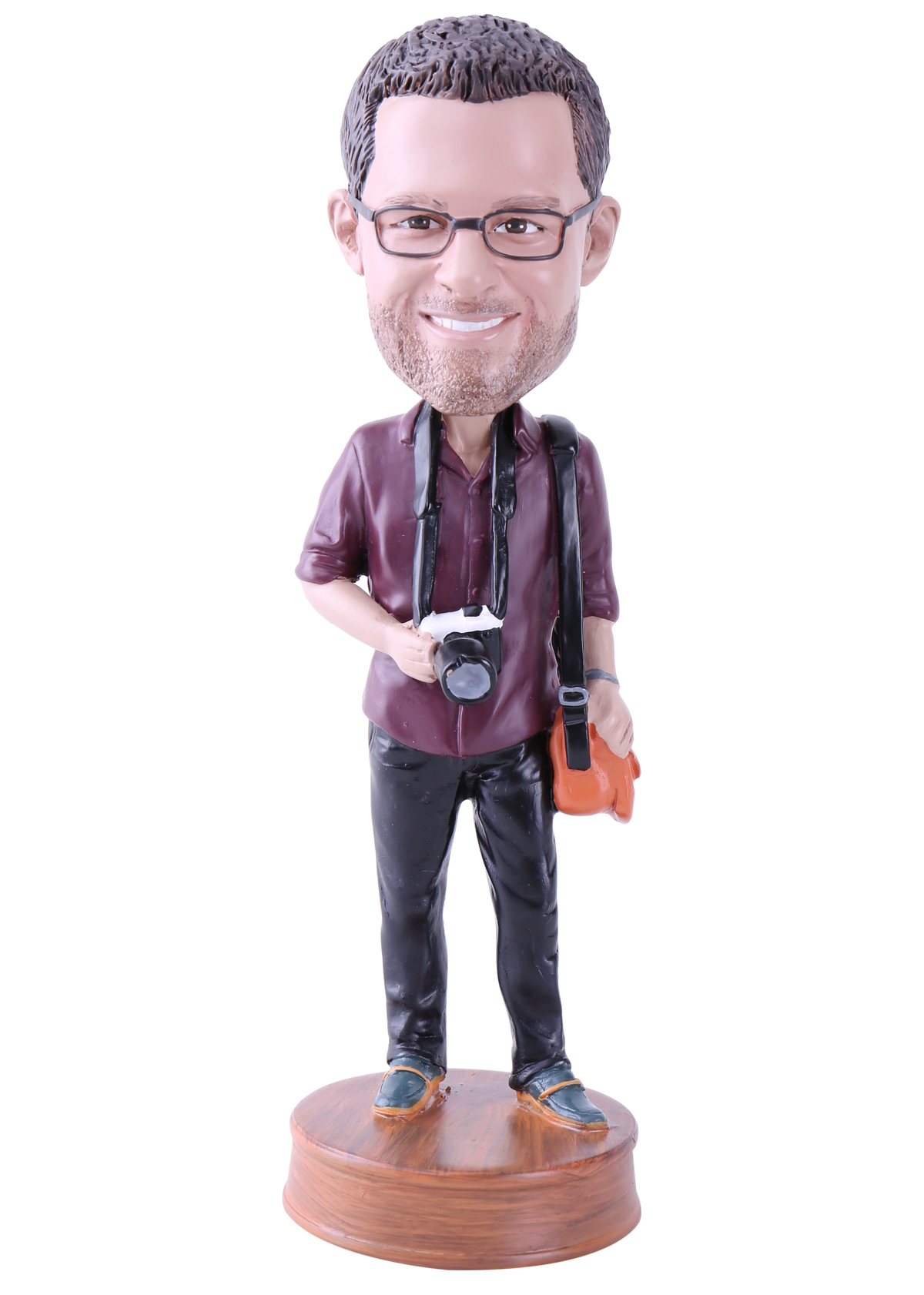 Photographer with Camera and Gear Bag