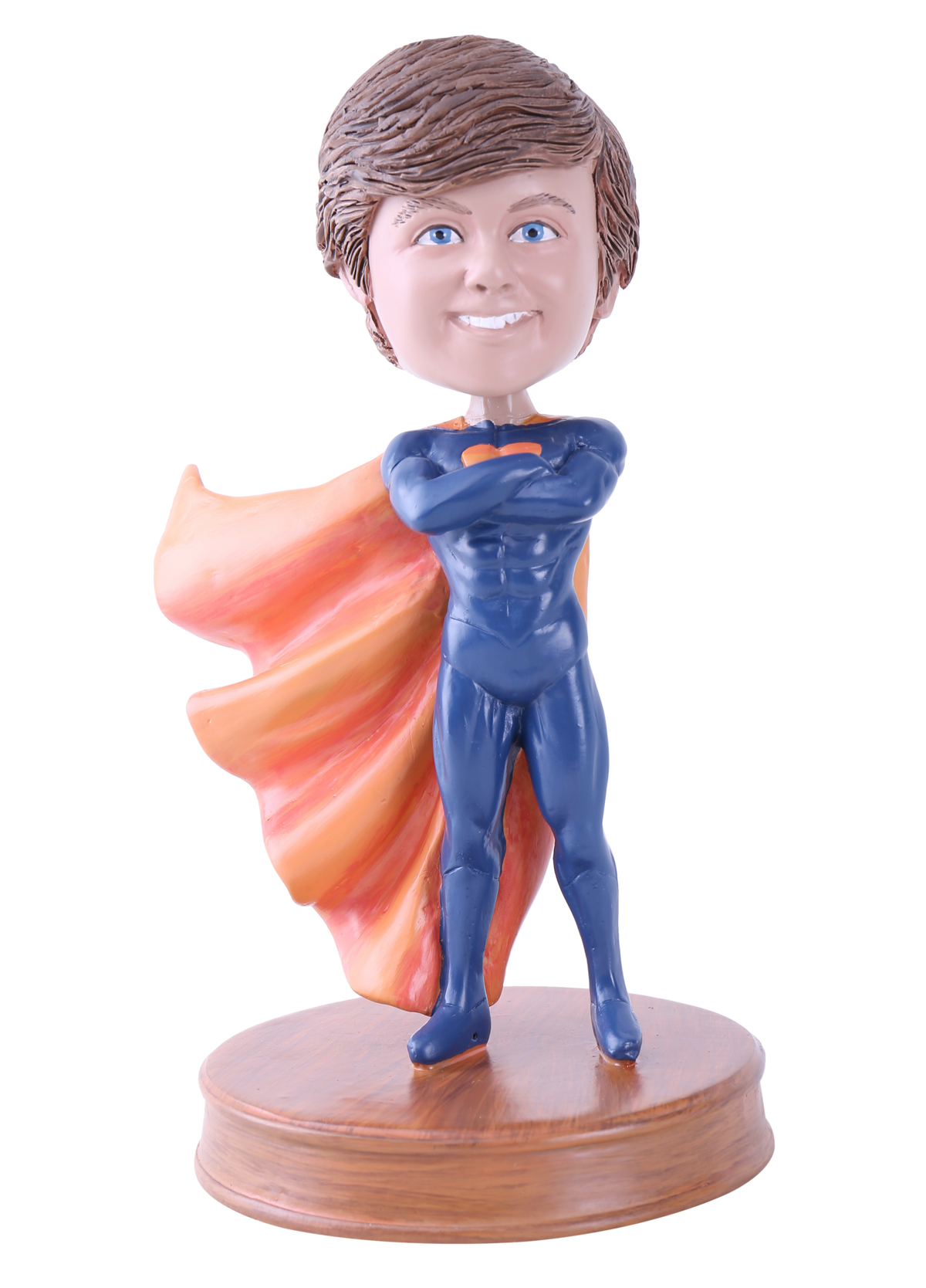 Superhero with Cape to the Side, Arms Folded