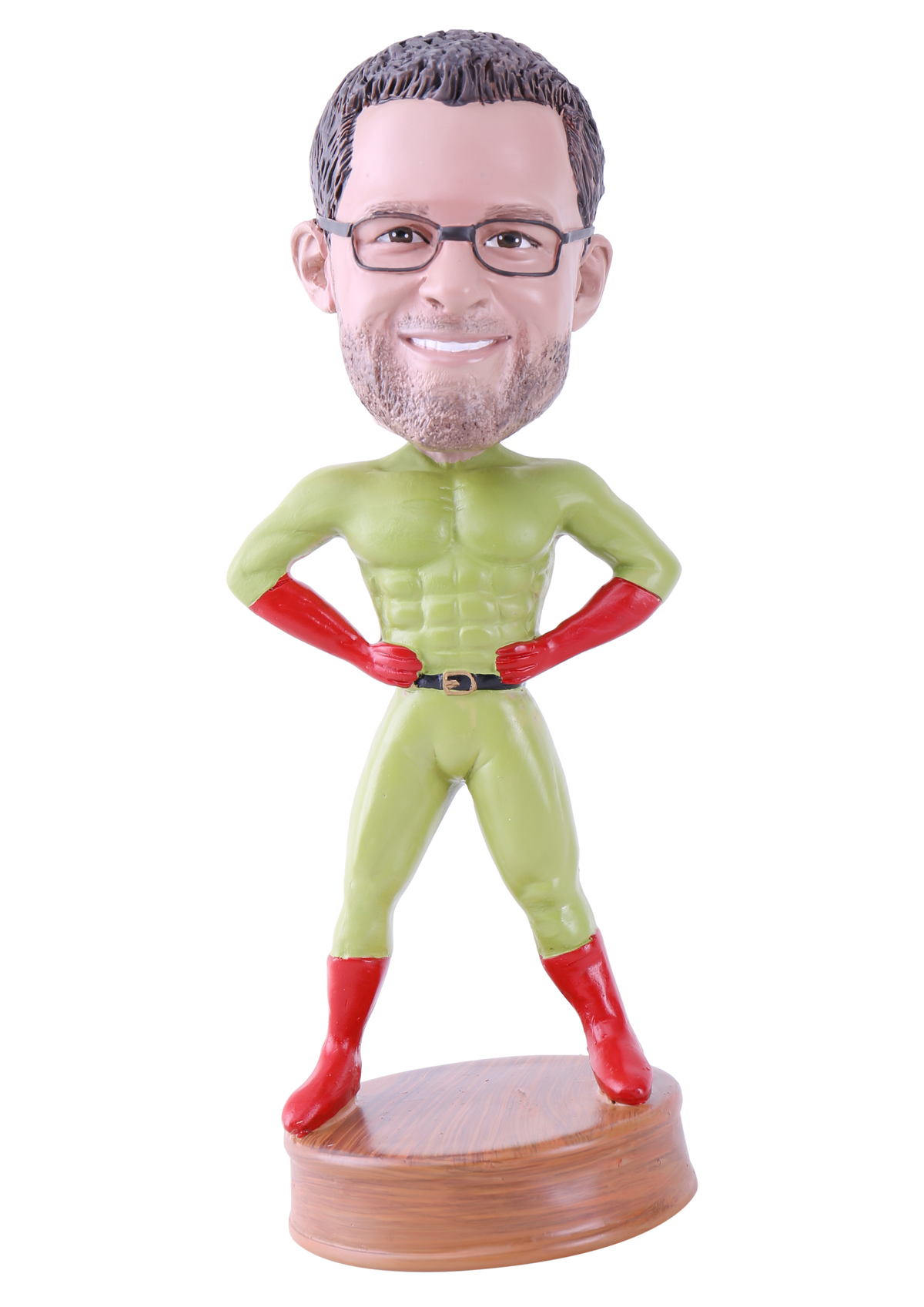 Superhero without Cape Standing with His Hands on Hips v1