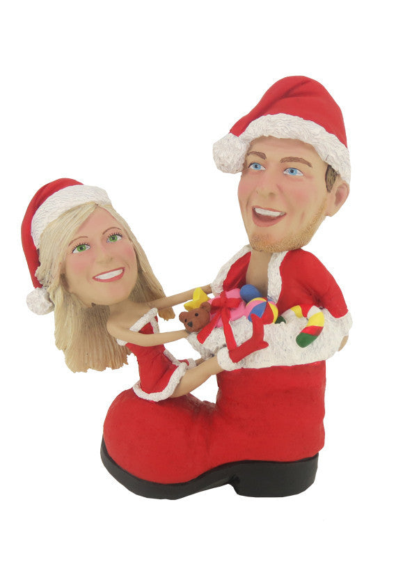 Christmas Couple Unwrapping Presents