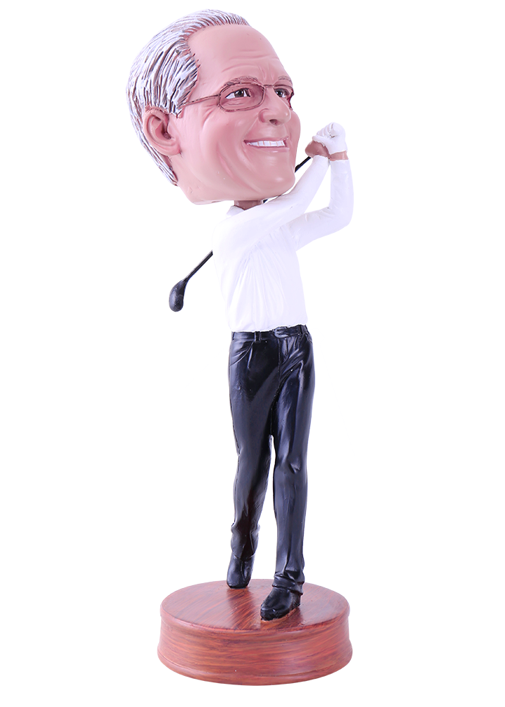 Golfer Swing Follow-Through