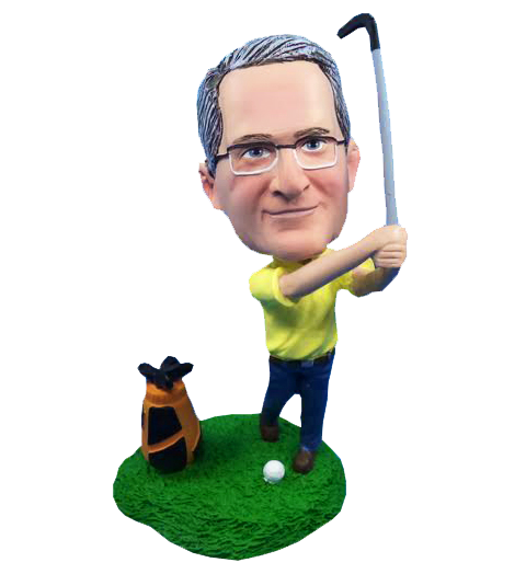 Golfer with Golf Bag Bobblehead