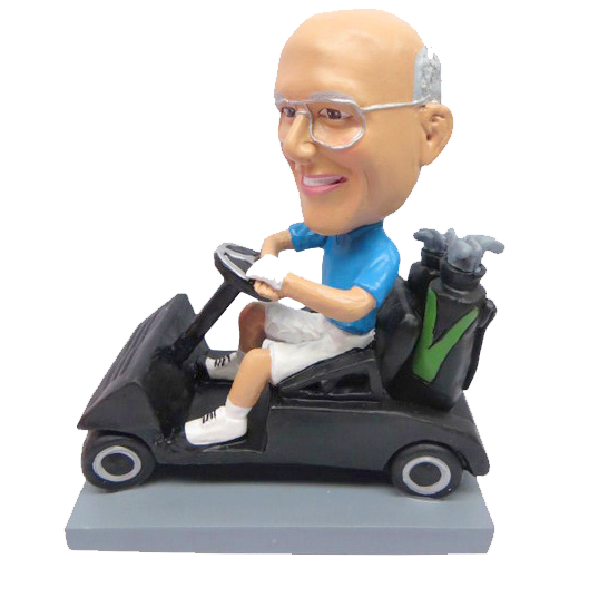 Golfer in a Golf Cart Male