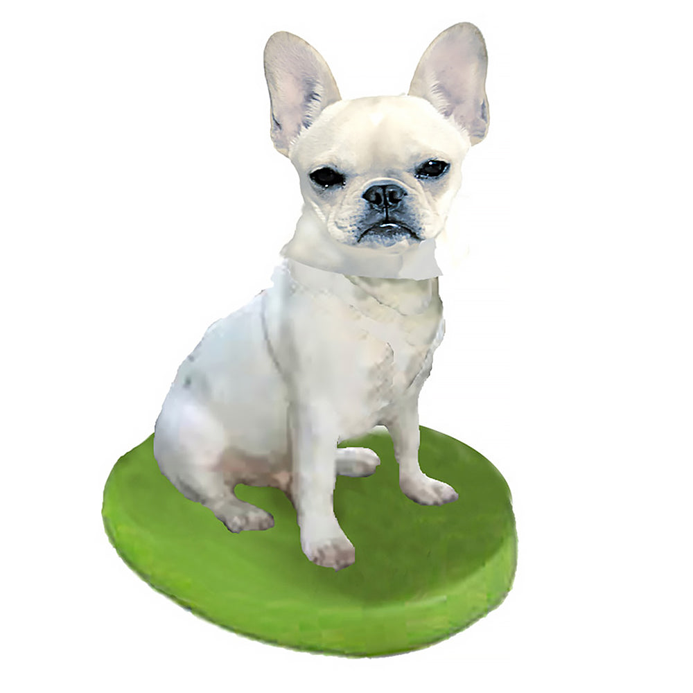 Custom Pet Dog Bobblehead - French Bulldog Cream