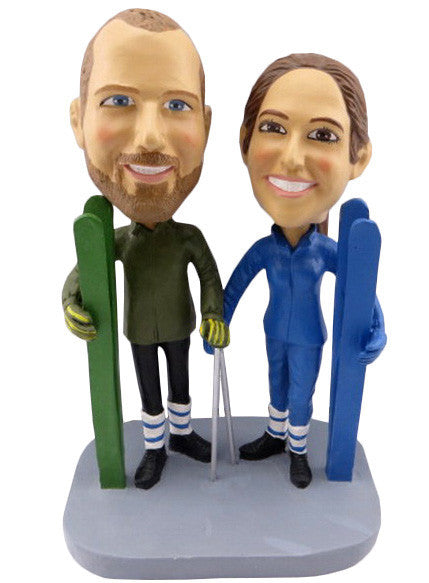 Skiing Couple
